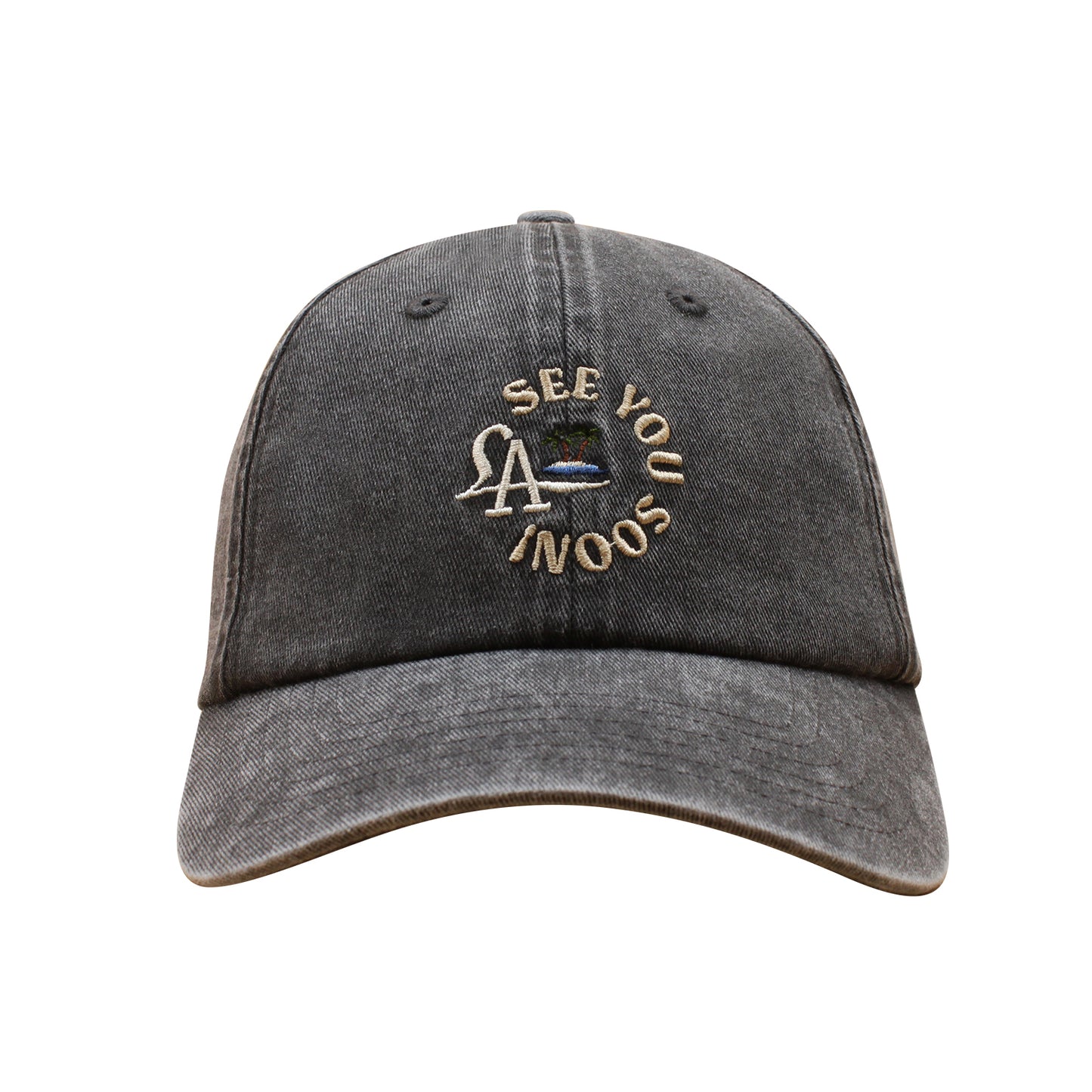 SEE YOU SOON cap in washed black
