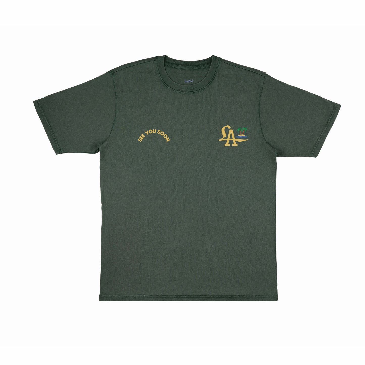 Palms in aged army green