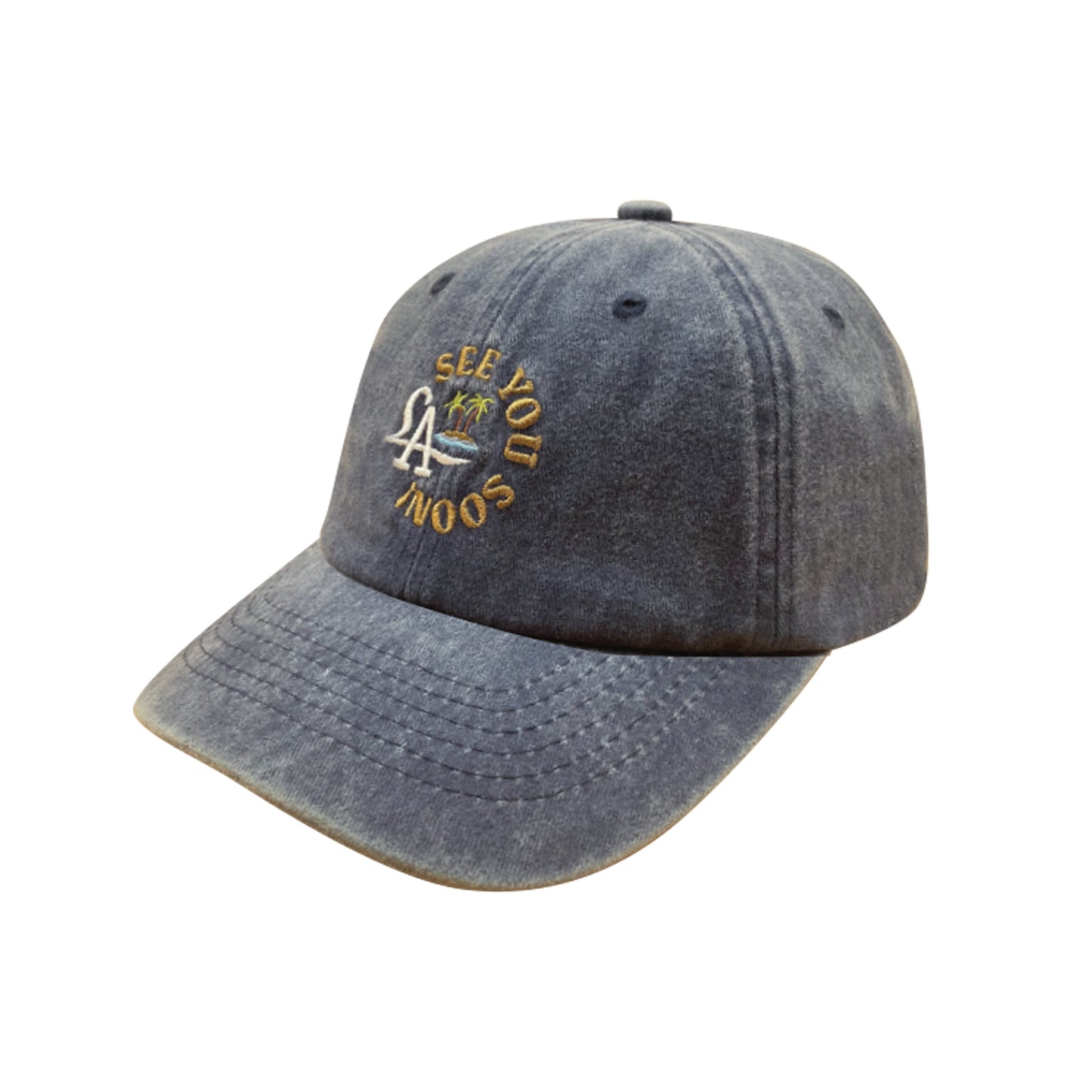 SEE YOU SOON cap in washed navy