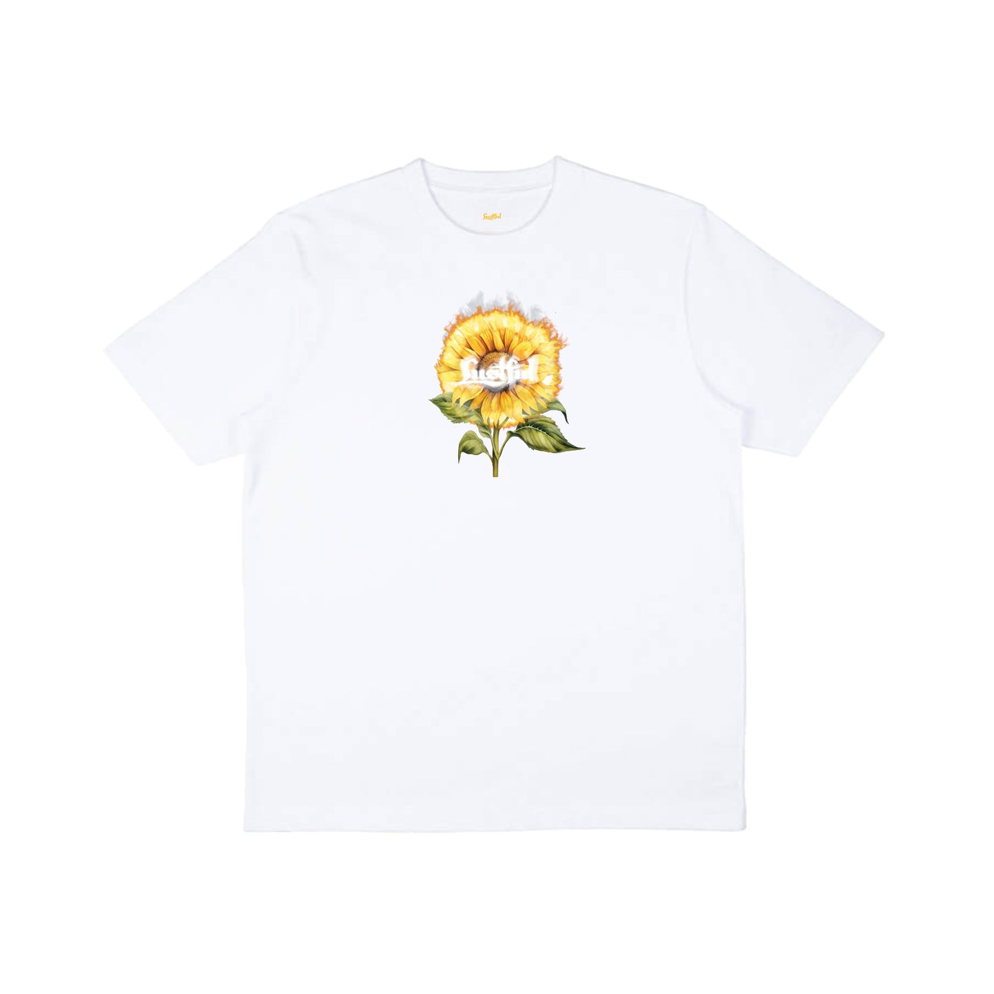 Sunflower in white