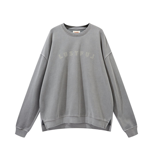 90's crewneck in washed grey