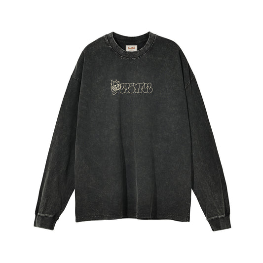 Garlix Throwup LS in washed black